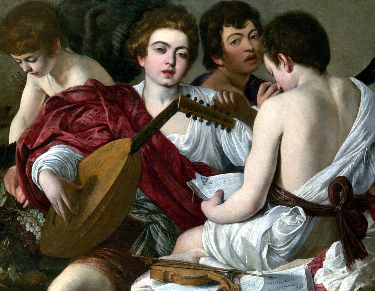 The Musicians, painted by Caravaggio (Michelangelo Merisi) in 1597